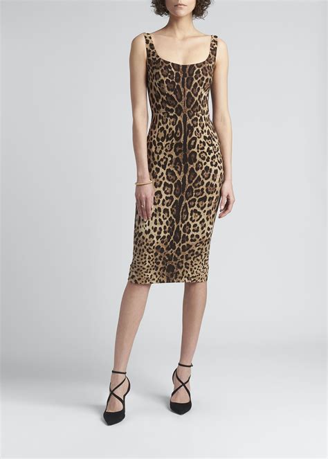 dolce and gabbana leopard print dress